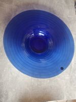 Grande coupe bleue en verre recyclé, fabrication espagnole 