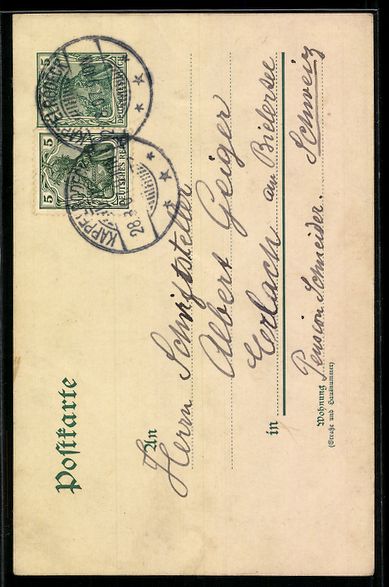 Cartoline postali: Handgemalt sign. Otto Eichrodt: Karlsruh – Usato da Berlin venduto da bartko-reher 1