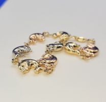 18 Karat 750 Tricolour Delphine Armband