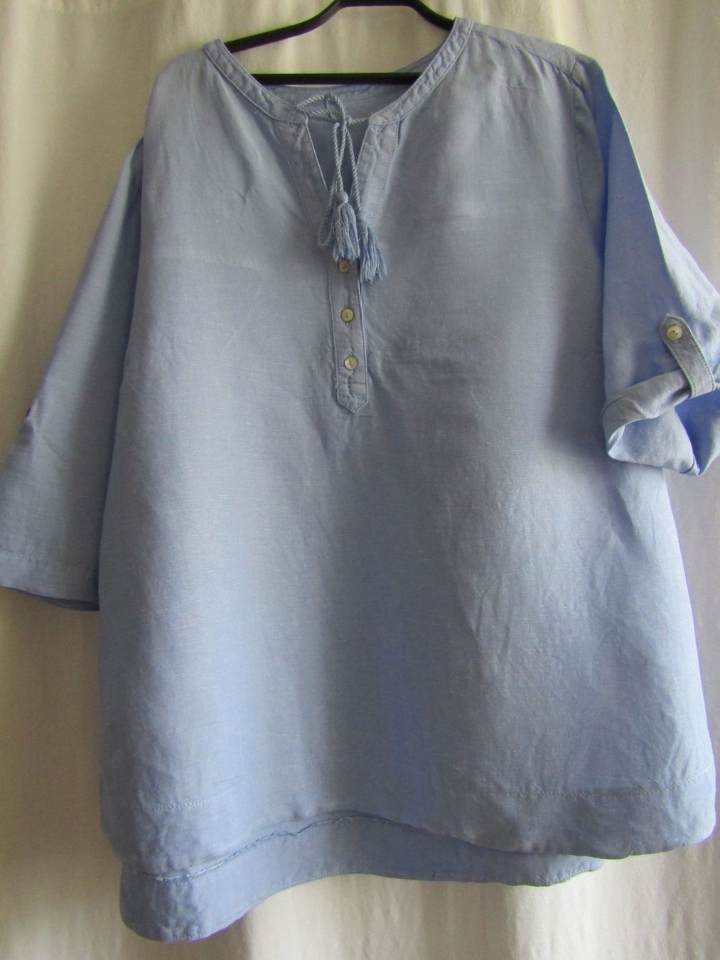 C&A Tuniche: Gr. 48/56, Leinentunika/Bluse Jeansblau – Usato da Schüpfheim venduto da Tbernd