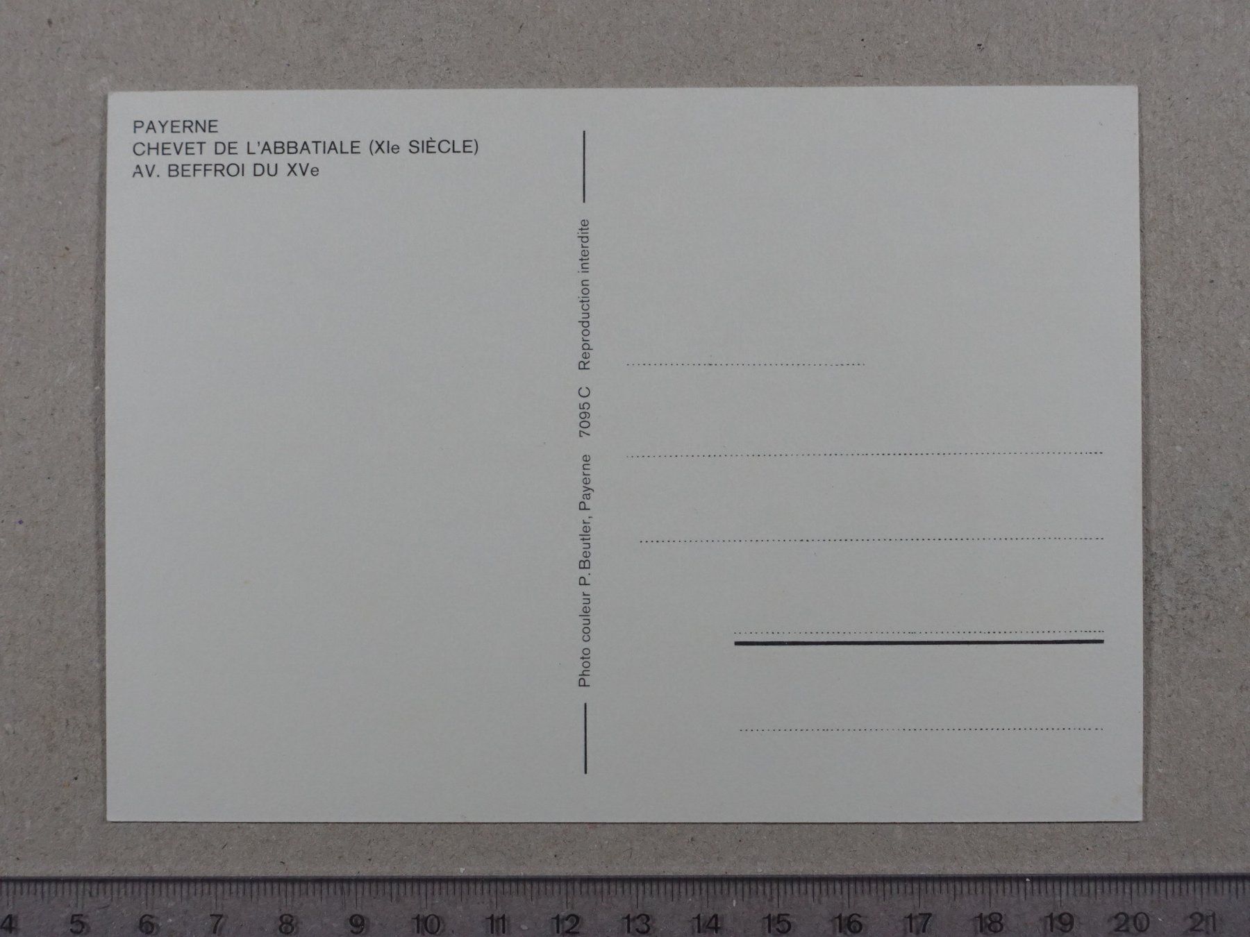 Cartoline postali: Payerne, Chevet de l'Abbatiale, Kirche – Usato da Lenzburg venduto da fh1 1