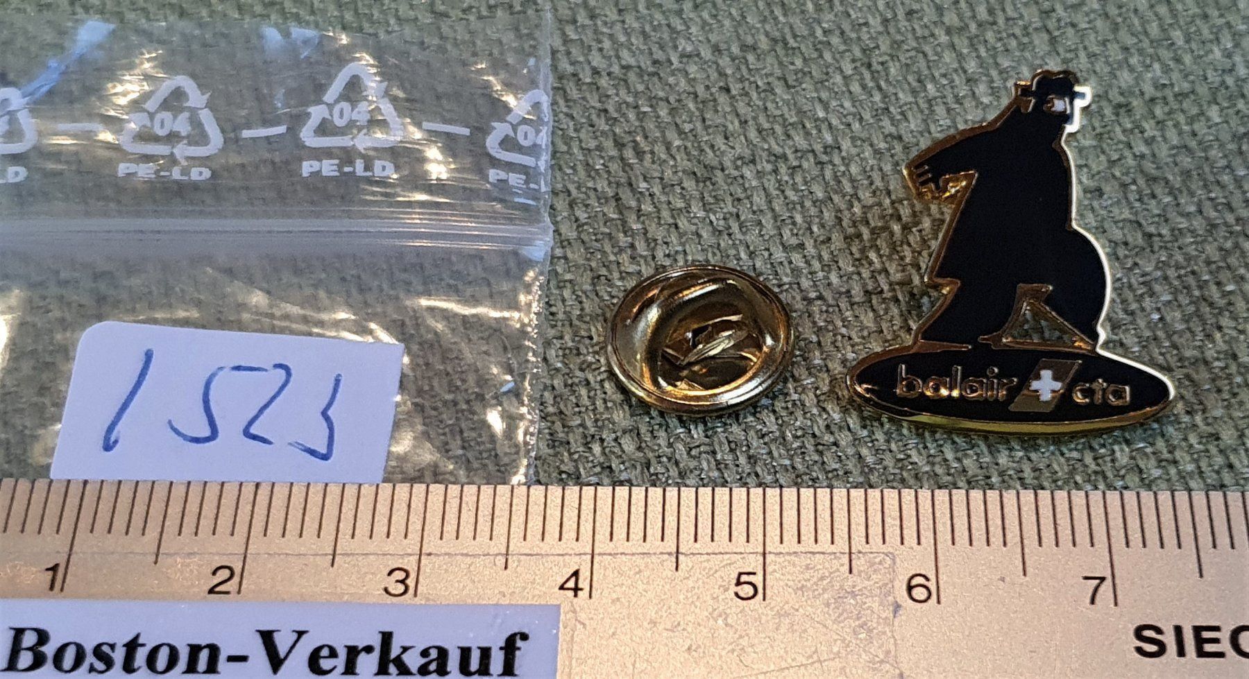Placchette & Badge: I523 - Pin Schwarzer Mann balair cta – Usato da Reinach BL venduto da Boston-Verkauf 1