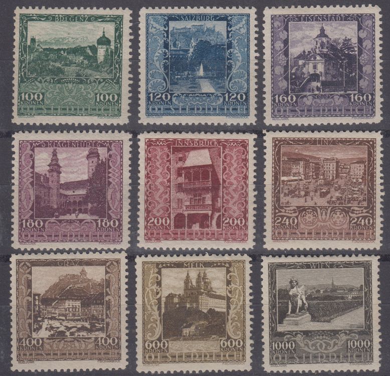 Österreich 1923 Serie Landeshauptstädte ** Kat. 110. Kaufen auf