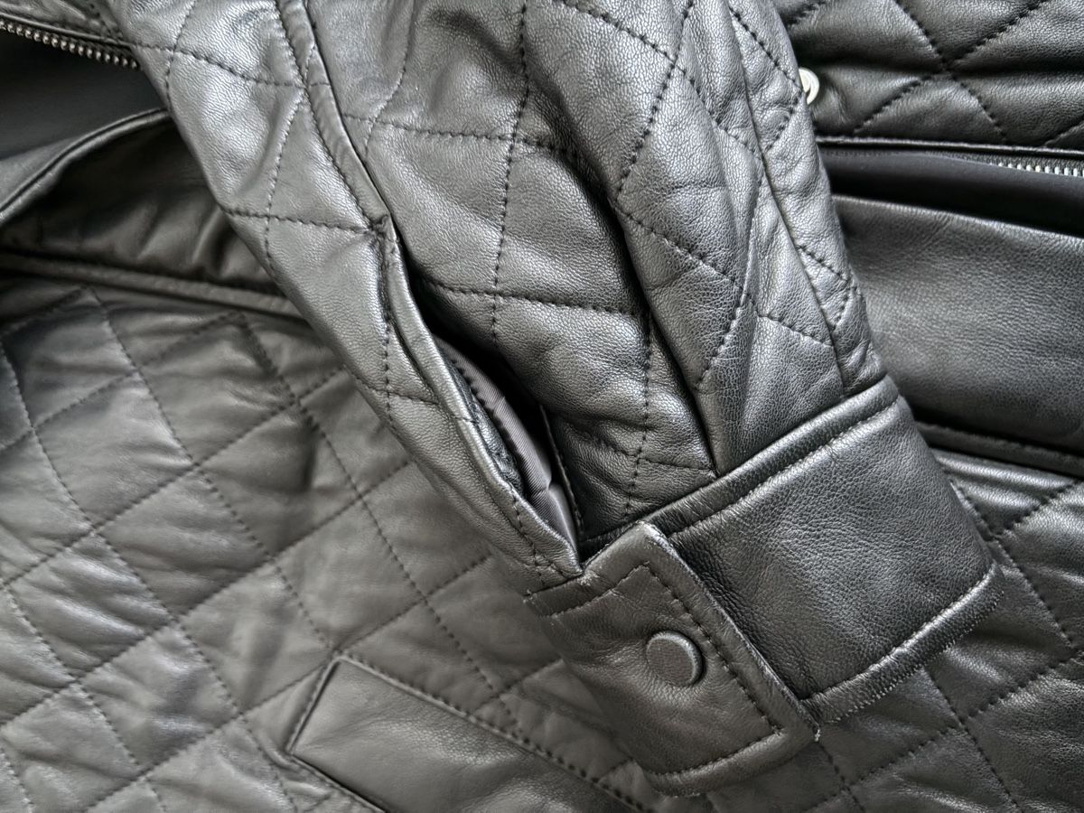 Massimo Dutti Giacche: Massimo Dutti Lederjacke gesteppt schwarz Grösse S – Usato da Chur venduto da Mity88 4