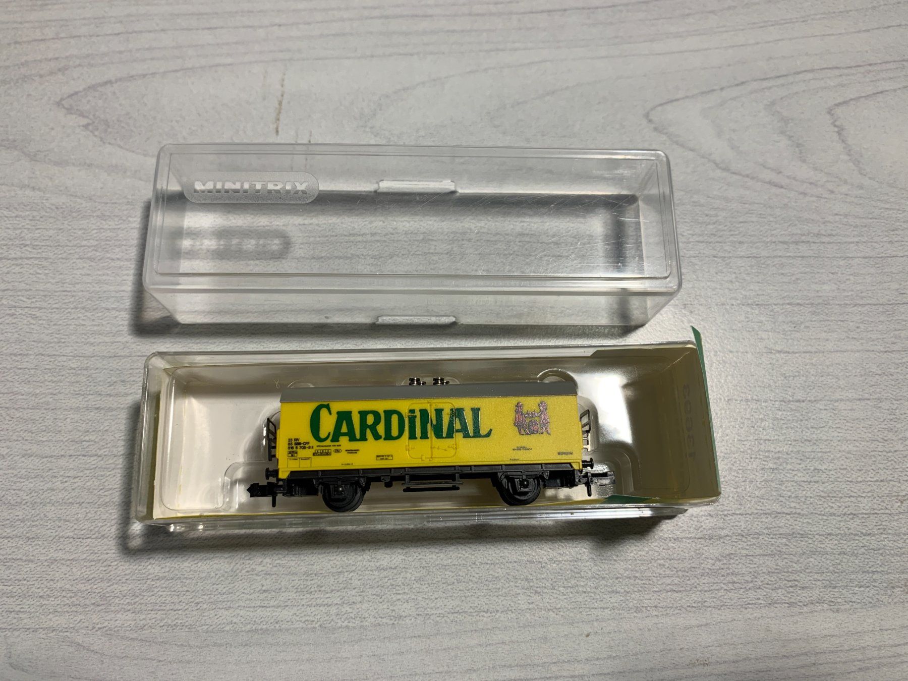 Trix Modellini di ferrovie: Minitrix 13693 Kühlwagen Bier Cardinal SBB – Nuovo (secondo la descrizione) da Unterengstringen venduto da Tobaz 4