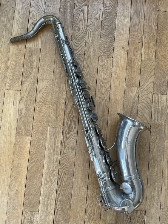 Saxohone ancien signé Z.Bajus instrument musique vent cuivre (D ...