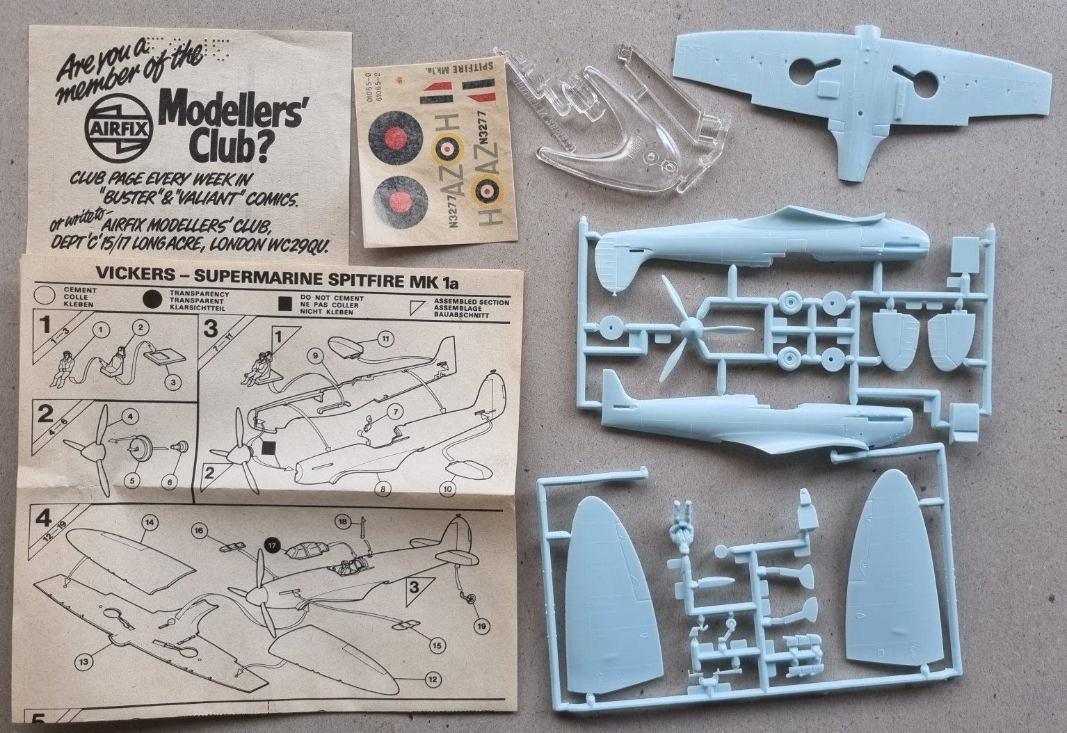 Airfix Modellbausätze & Standmodelle: 1/72 Airfix Spitfire MK I (61065-2) – Gebraucht aus Grand-Lancy von LFW 2