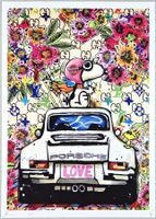 Death NYC Pop Art Druck " Floral Havana Club Snoopy Porsche