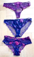 Lise Charmel dentelle violet : 2 slips + 1 string - 42-44