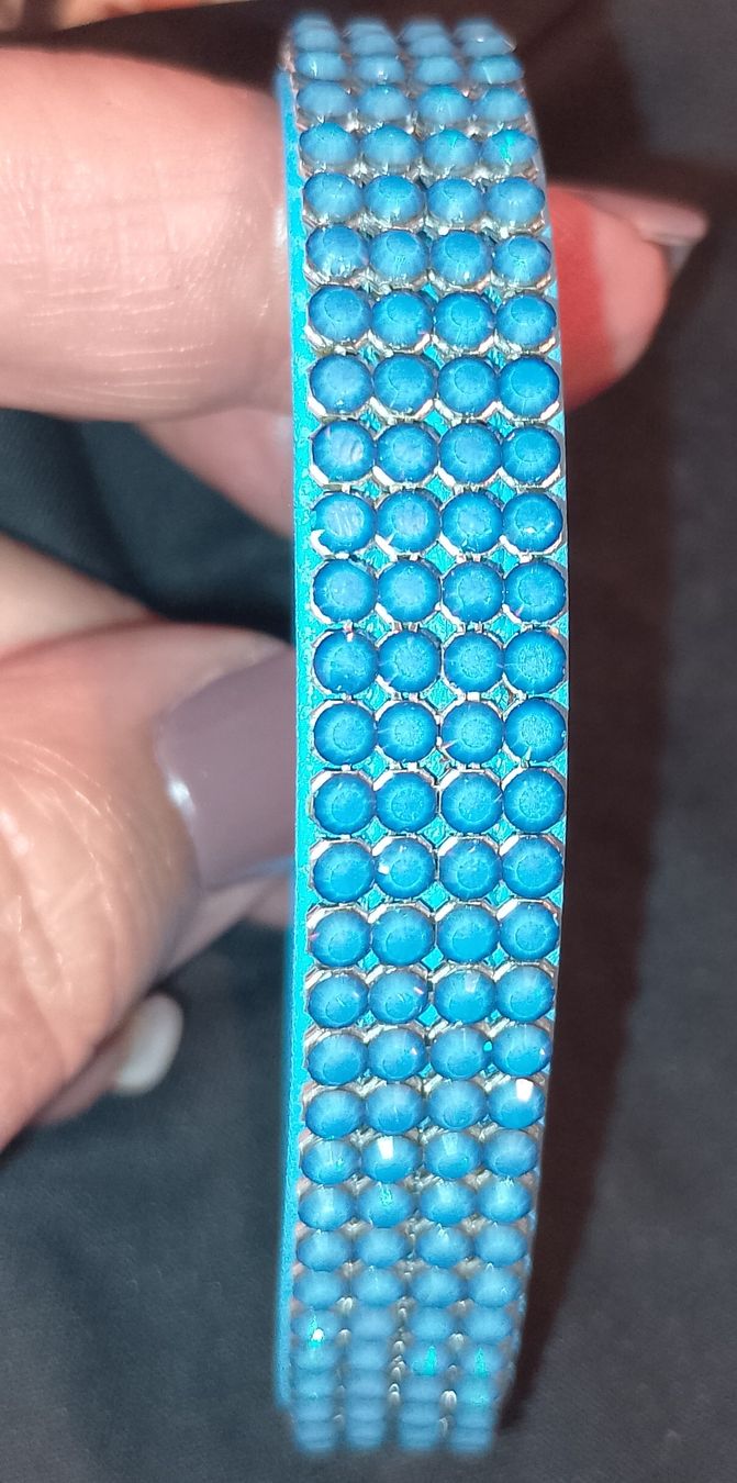Swarovski Bracelets: Swarovski Armband hellblau Leder  – Neuf (Voir description) à Therwil par col_m6rx 2