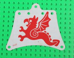 Cloth Sail 12 x 10 with Red Flying Dragon Pattern