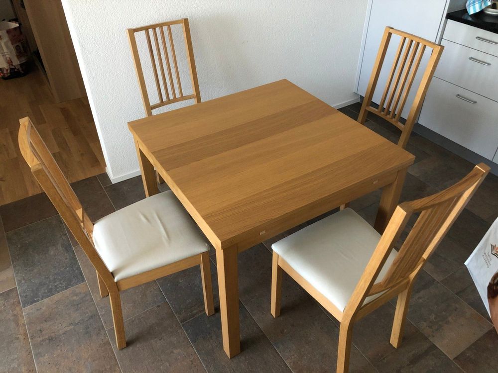 Esstisch ausziehbar mit 4 Stühlen (IKEA) Kaufen auf Ricardo