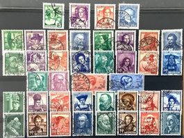 1933 - 42 Pro Juventute Trachten gestempelt SBK Fr. 150.00