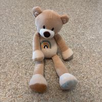 Doudou ours Loodo motif arc-en-ciel état neuf