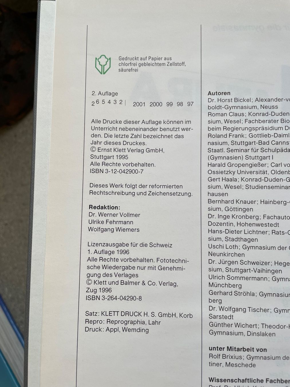 Libri: Biologie Schulbuch – Usato da Zürich venduto da lgu_zg6n 2
