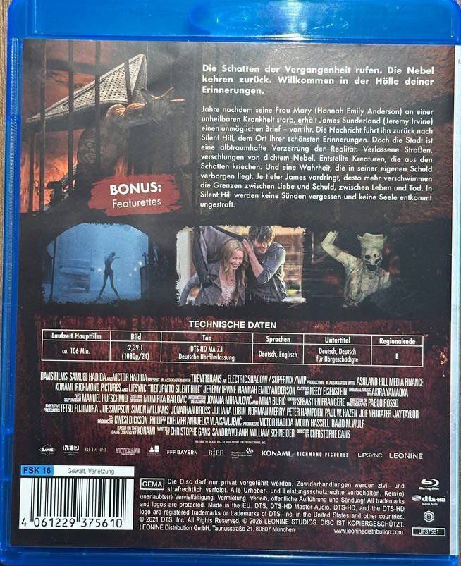 Alle DVDs: Return to Silent Hill – Gebraucht aus Beringen von Mantafisch1 1