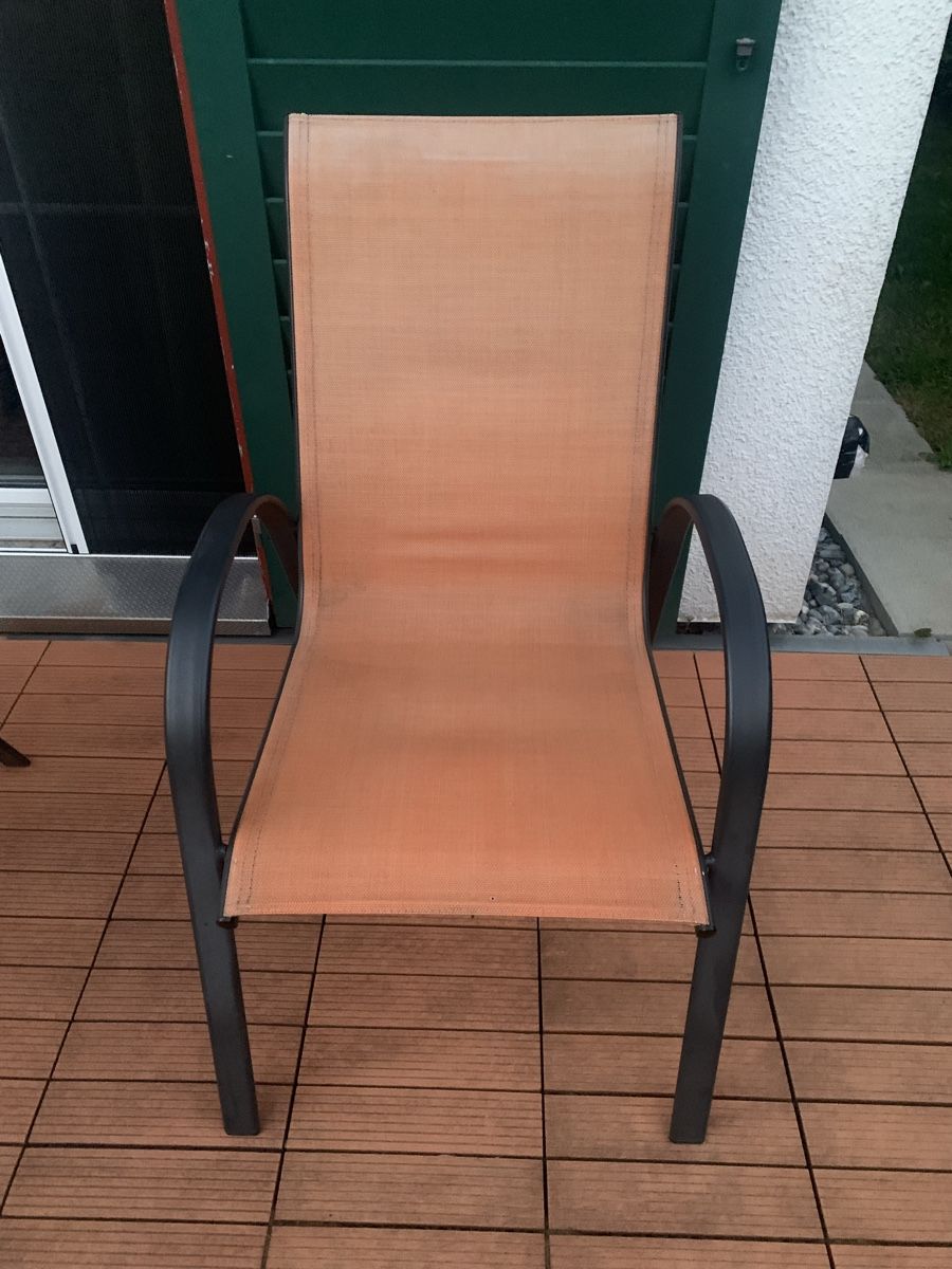 Sedie: **3 Gartenstühle orange & gelb** – Usato da Ehrendingen venduto da Anni_89