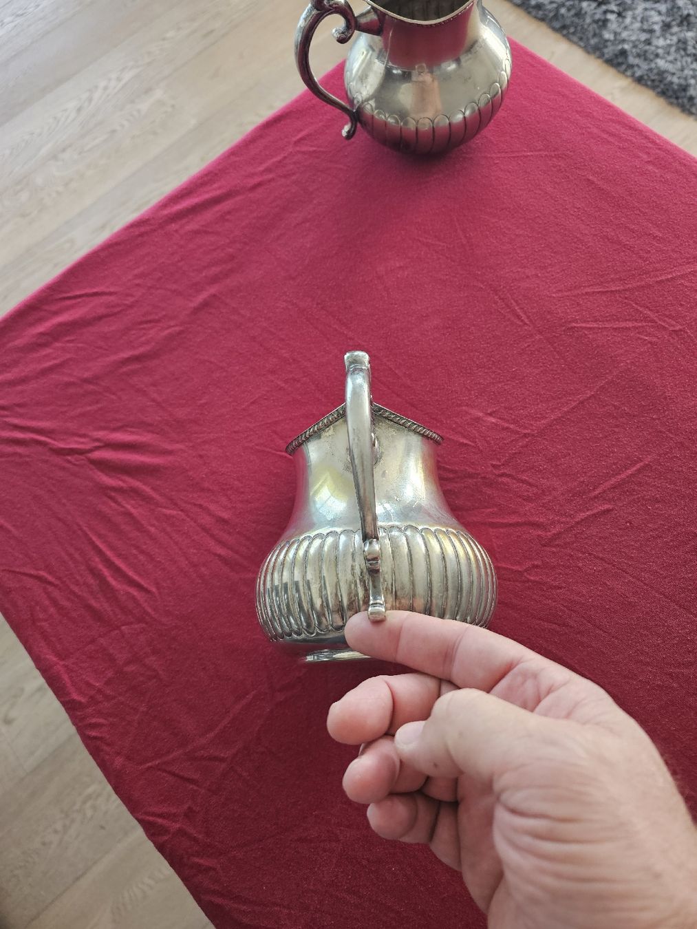 Karaffen: Vintage Silver-Plated Creamer Pitcher - Elegant Design – Gebraucht aus Immensee von Gitter 3