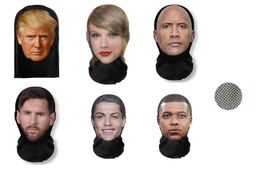 Fasnachtsmaske The Rock oder Messi Gesichtsmaske