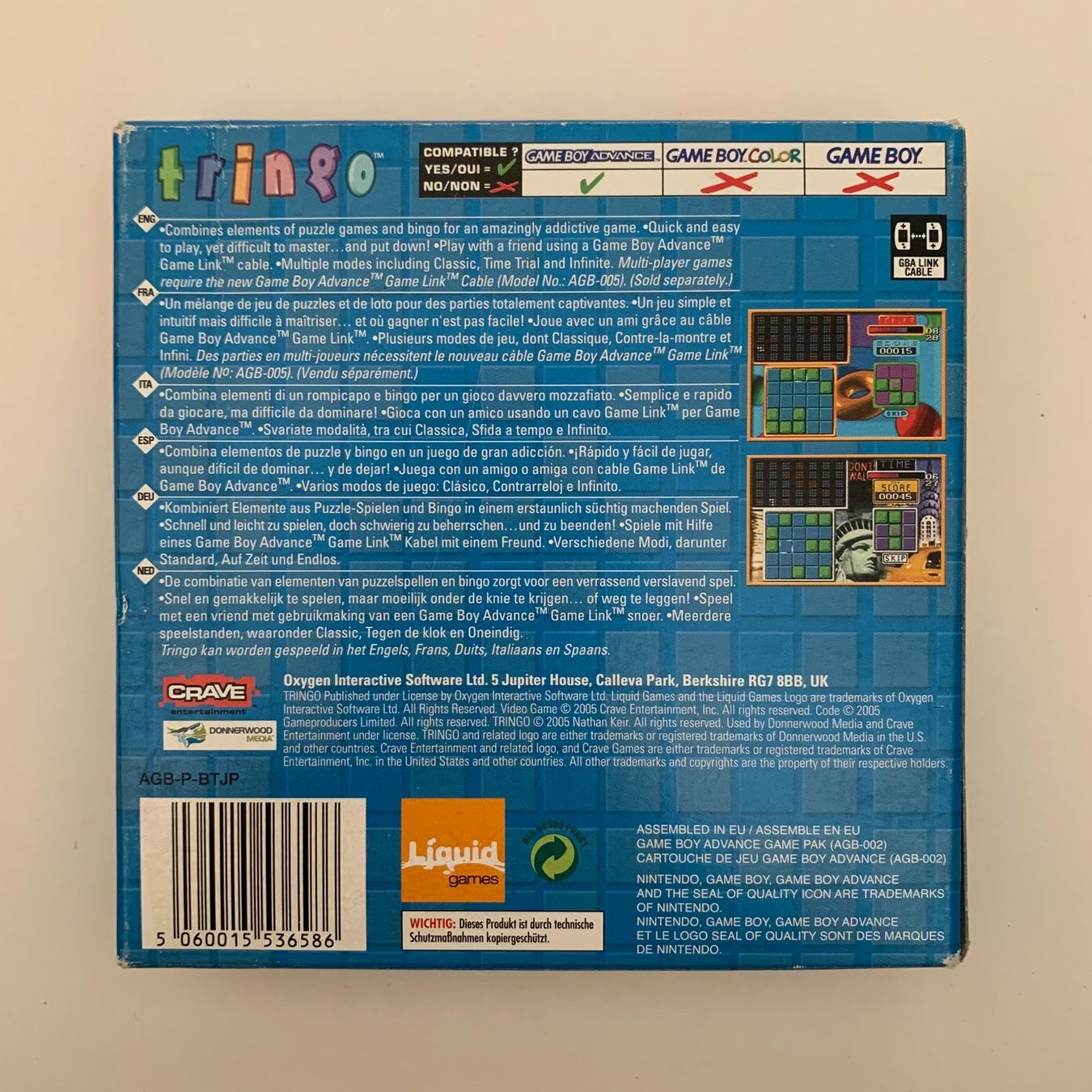 Nintendo Giochi: Tringo - GBA - OVP – Usato da Zürich venduto da Mephisto87 1