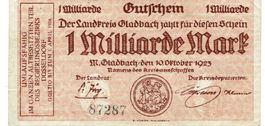 M.Gladbach 1 Mrd.Mark 10.10.1923 VZ-VZ+