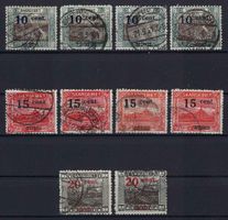 Briefmarken aus dem Saargebiet 1921 gest.