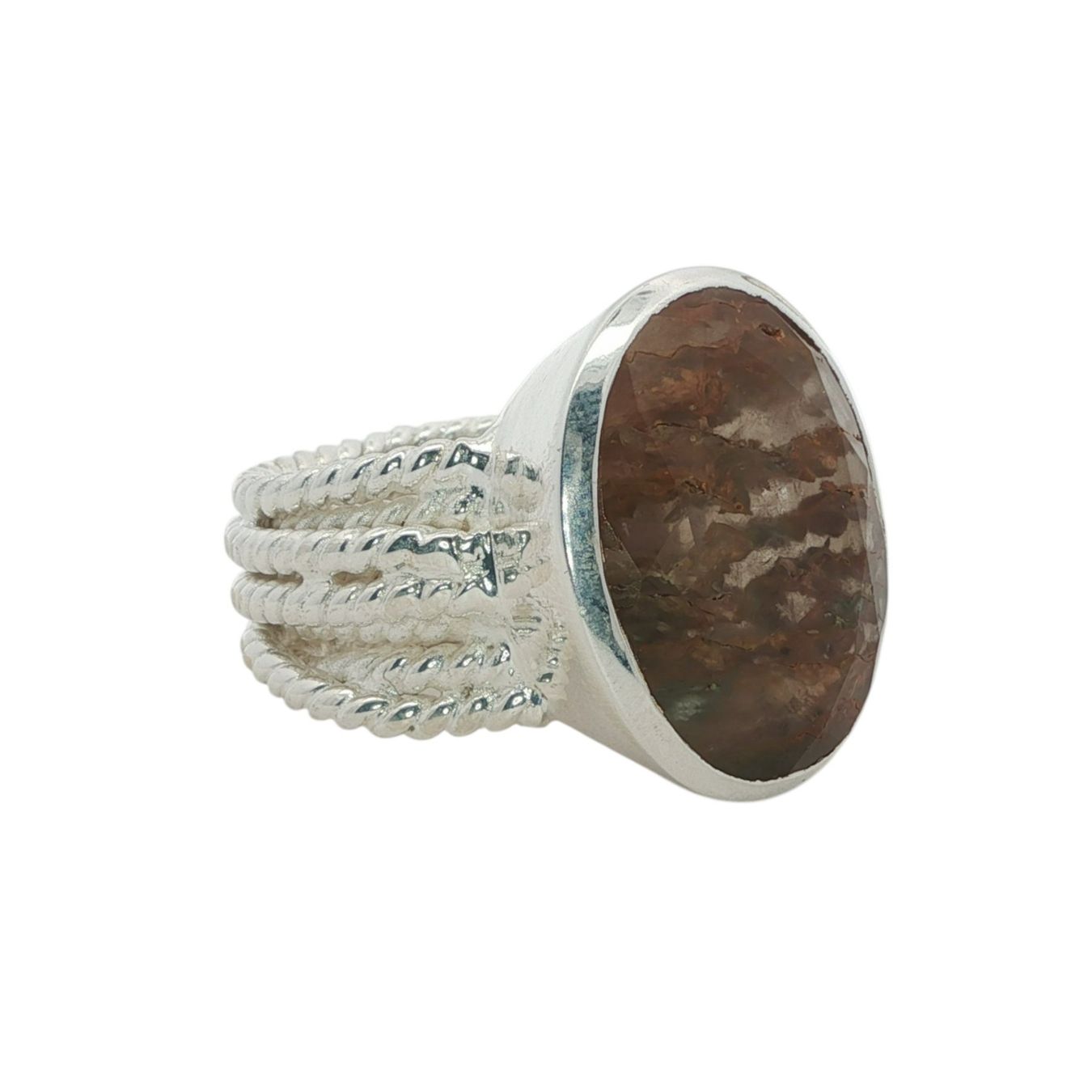 Olga Ribler Anelli: Statement Silber Ring 925 mit Rutilquarz Grösse 58 – Nuovo (secondo la descrizione) da Luzern venduto da Schmuckoutlet 1