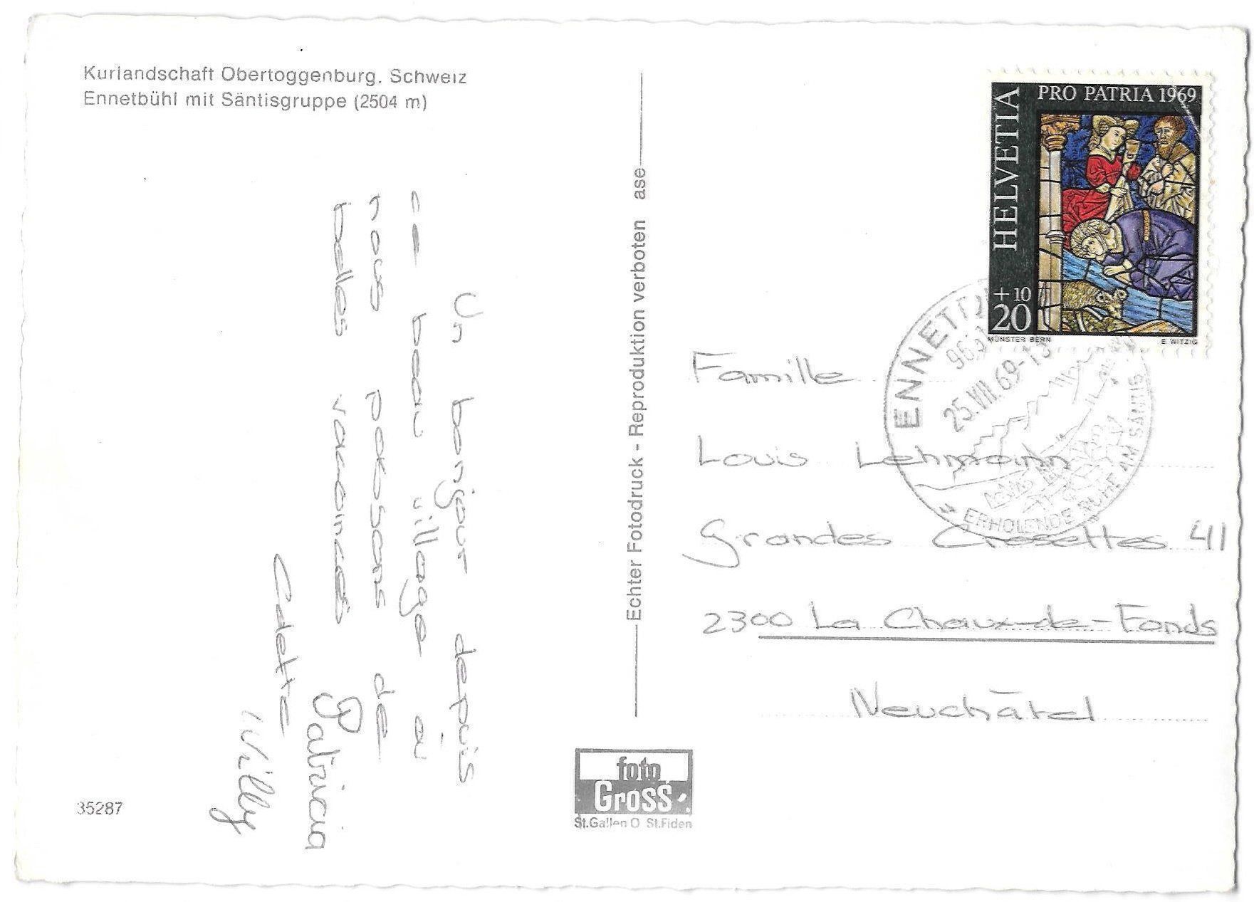 Cartoline postali: Ennetbühl Gesamtansicht – Usato da Olten venduto da clotaldi 1