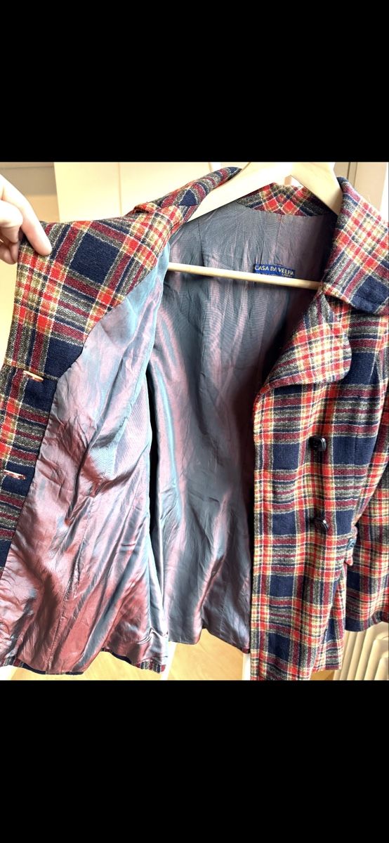 Giacche: Vintage Plaid Wool Blazer Jacket - Chic Fall Style! – Usato da Kilchberg ZH venduto da ccc_5llb 4