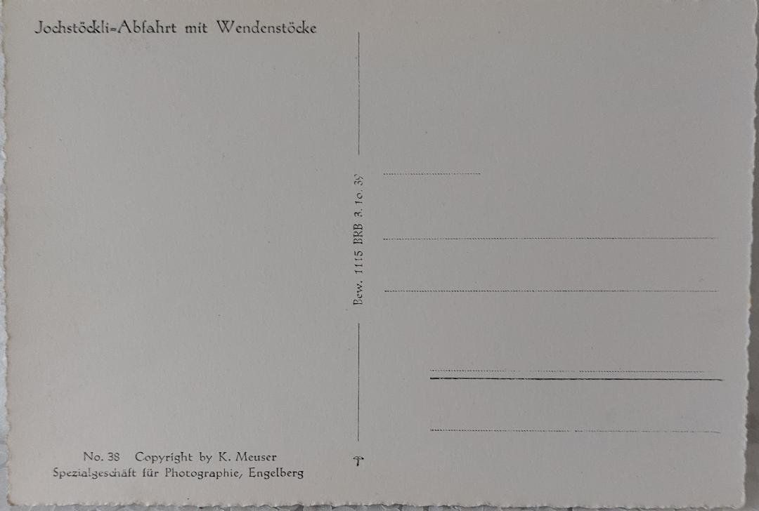 Cartoline postali: Jochstöckli-Abfahrt mit Wendenstöcke – Usato da Delémont venduto da Domdom1 1
