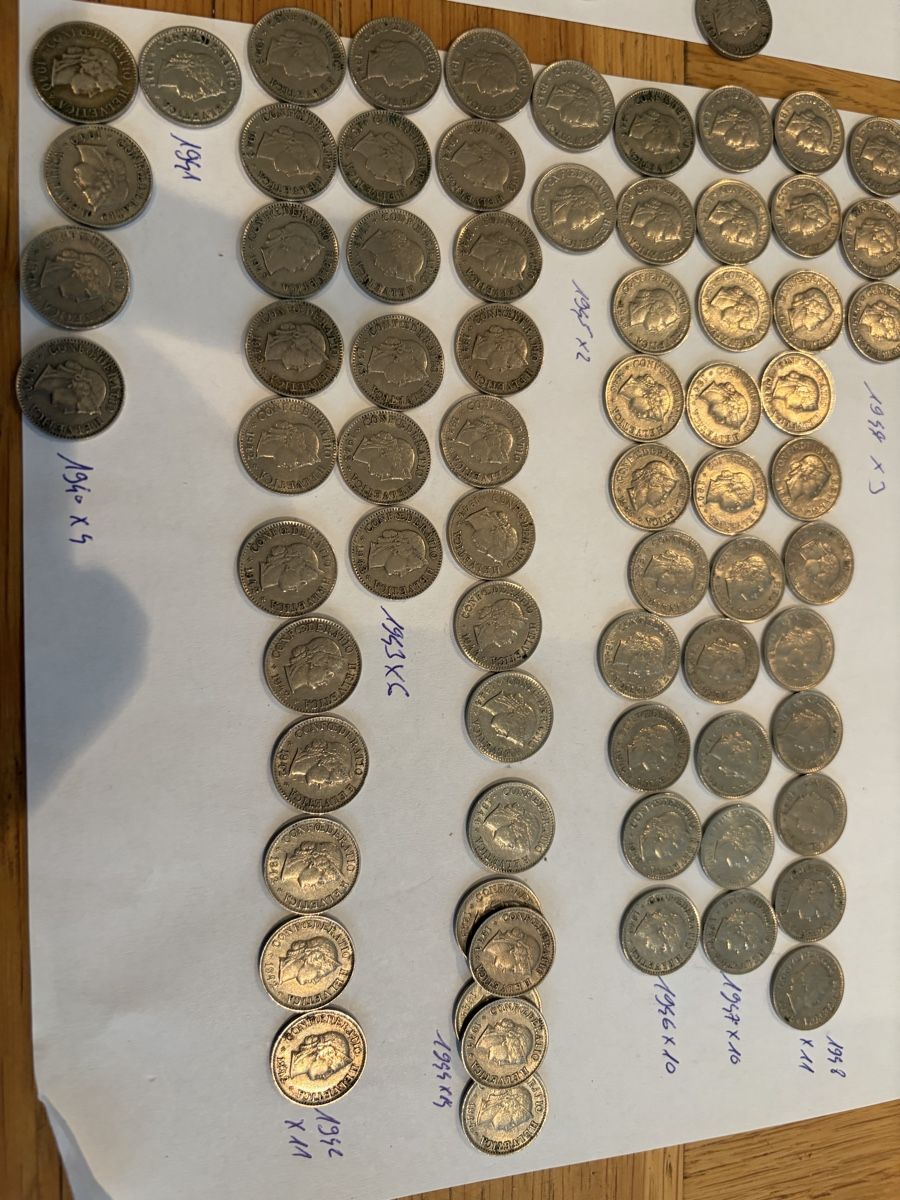 Tutti le monete: Pièces 5 centimes suisse de 1880 a 1953 – Usato da Echallens venduto da JAR69 6