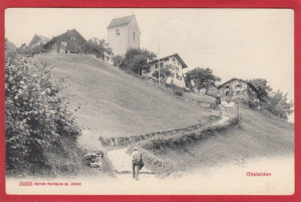 Ansichtskarten: OBSTALDEN, LICHTDRUCK – Gebraucht aus Grüningen von Kartenlaube