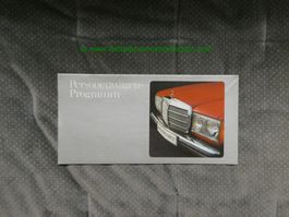 Mercedes-Benz Modellprogramm 1976/09 Prospekt deutsch