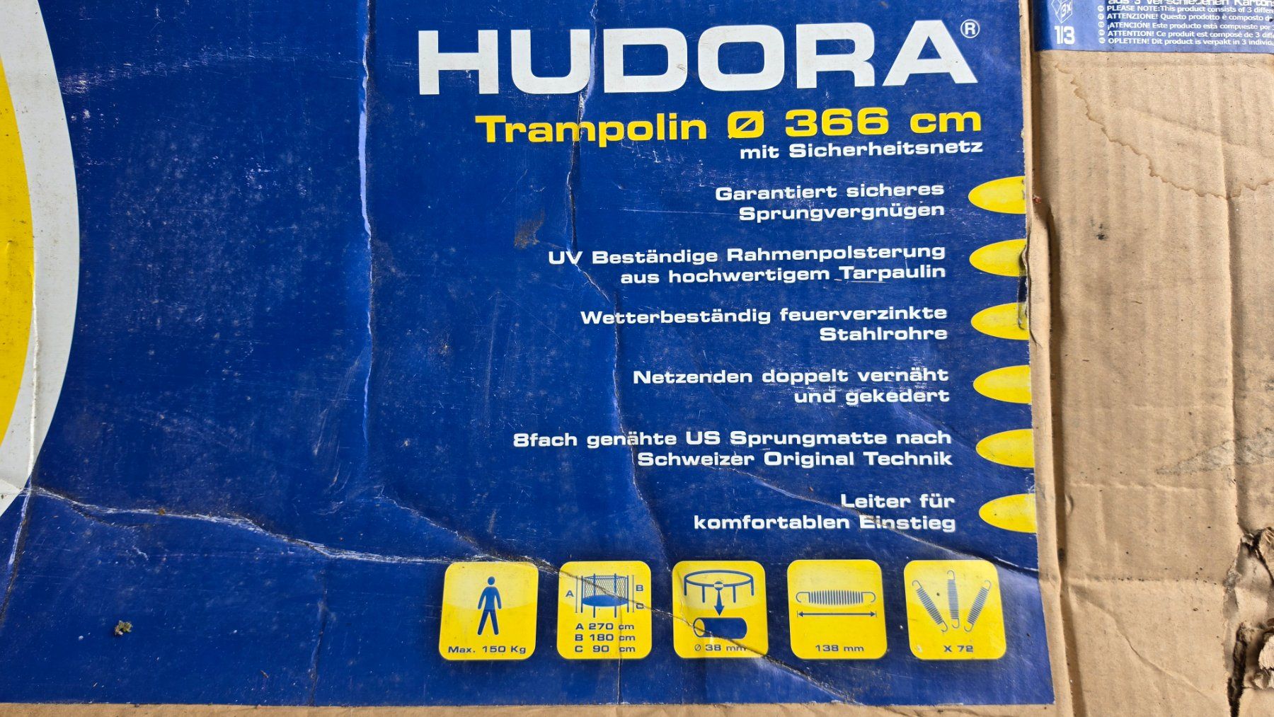 Hudora Trampoline: Hudora Trampolin 366 cm mit Leiter und Abdeckung – Gebraucht aus Heerbrugg von keeroo 8