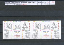 1999 "Comics, Rodolphe Töpfer"-MH ungefaltet, ** postfrisch