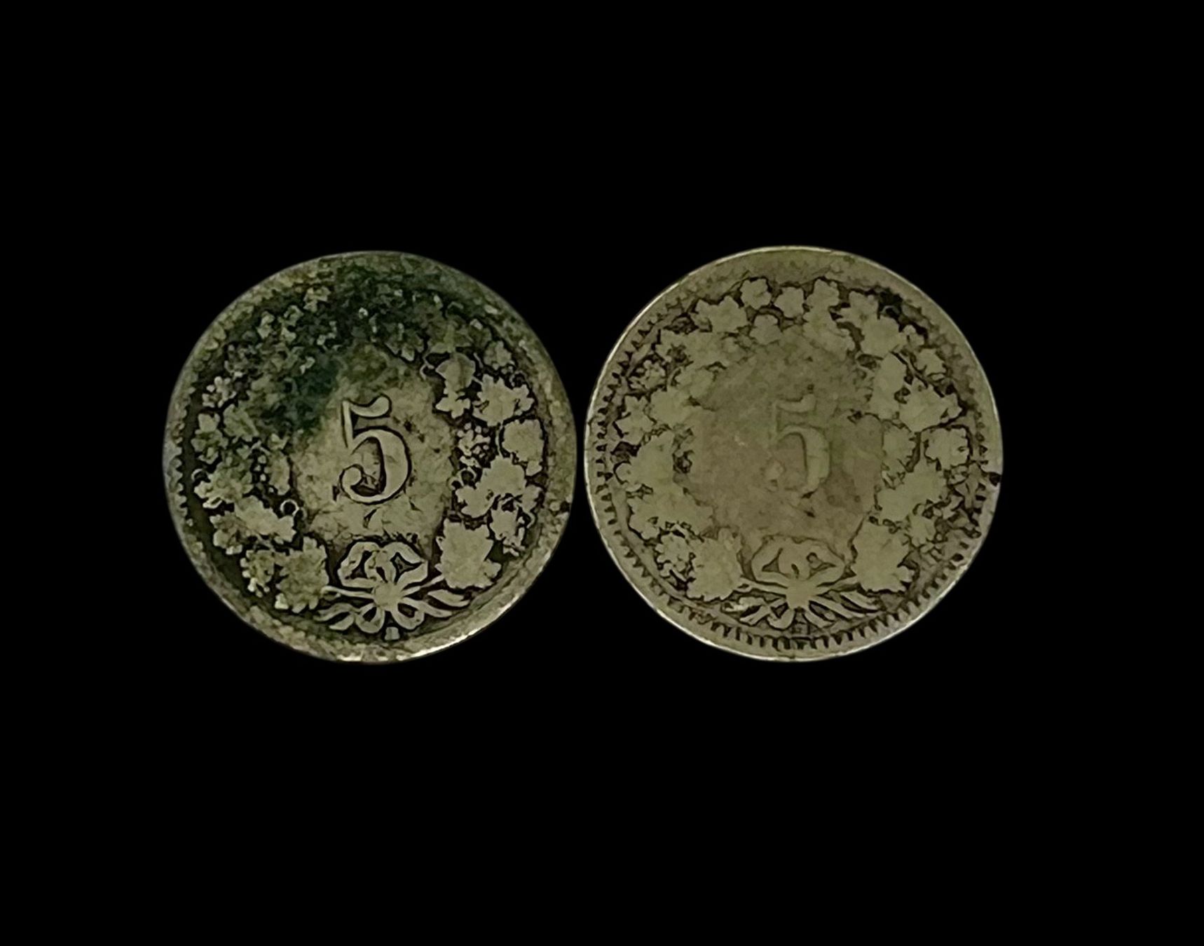 Toutes les monnaies: 2 x 5 cents 1850 – D'occasion à Sion par numision 1