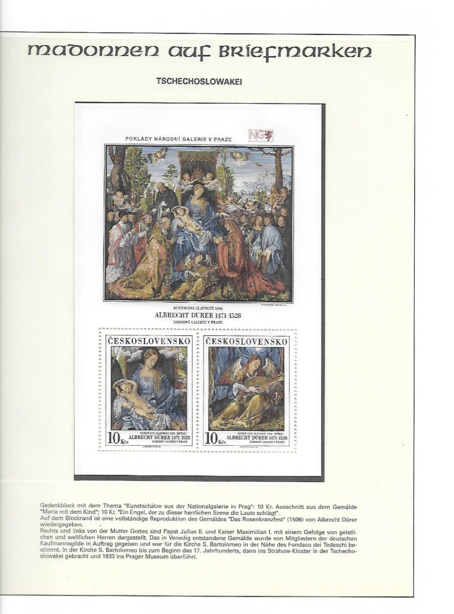 Tutti i francobolli: Madonnen auf Briefmarken – Nuovo e nell'imballaggio originale da Madiswil venduto da Hglotz 3
