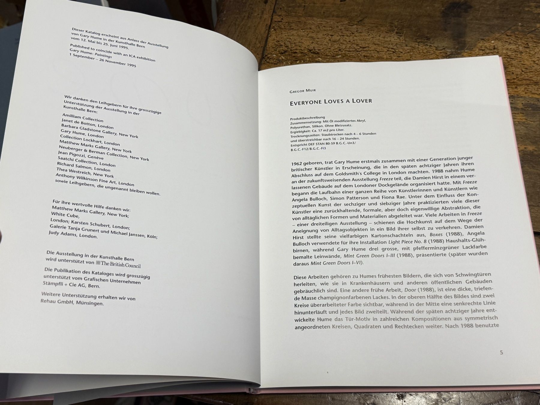 Bücher: Gary HUME Kunsthalle Bern – Gebraucht aus Bern von Jwpm66 4