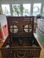 Vintage Picnic Box - Teller Sarreguemines les oies