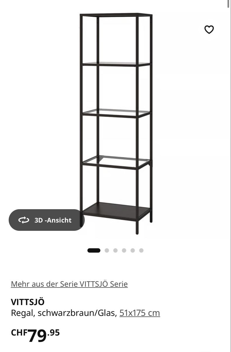 Regale: Ikea Vittsjö, Regal schwarz – Gebraucht aus Gontenschwil von sim_8kzw