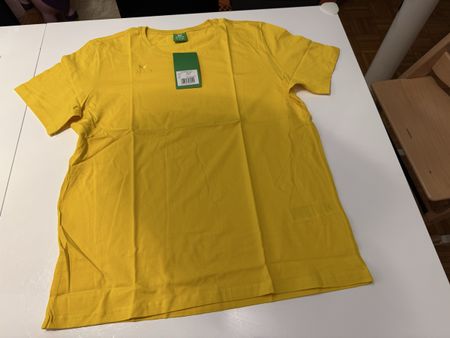 Neues Erima gelbes T-Shirt, Grösse L