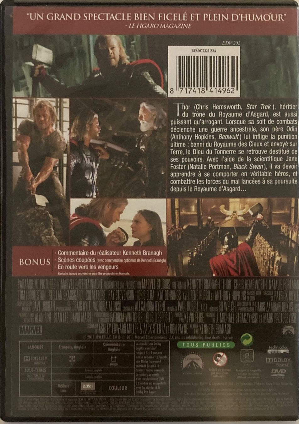 Alle DVDs: MARVEL - THOR – Gebraucht aus Poliez-Pittet von Newtown-Records 1