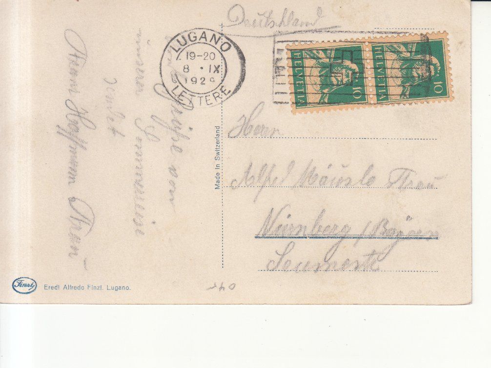 Cartoline postali: Lugano Paradiso 1928 – Usato da Bürglen TG venduto da StampGraf 1