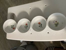 4 Souffléförmchen Langenthal Suisse Beerenmotiv guter Zus...
