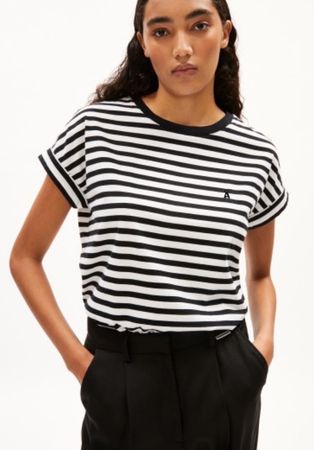 Armedangels Damen T-Shirt  (Schwarz-Weiss) Sehr gut