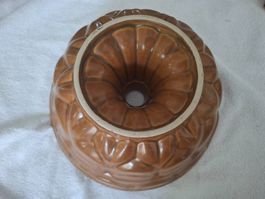 Kuchenform Gugelhupf braun Keramik Vintage 25cm Durchmesser