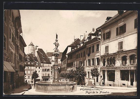 Cartoline postali: AK Porrentruy, Rue de la Poste – Usato da Berlin venduto da bartko-reher