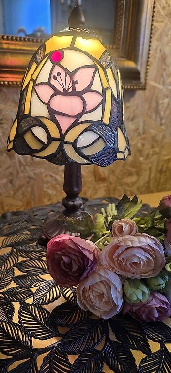 Lampade: Tiffany Tischlampe,  rosa Tulpe – Nuovo e nell'imballaggio originale da Kaufdorf venduto da Nati-Nati 5