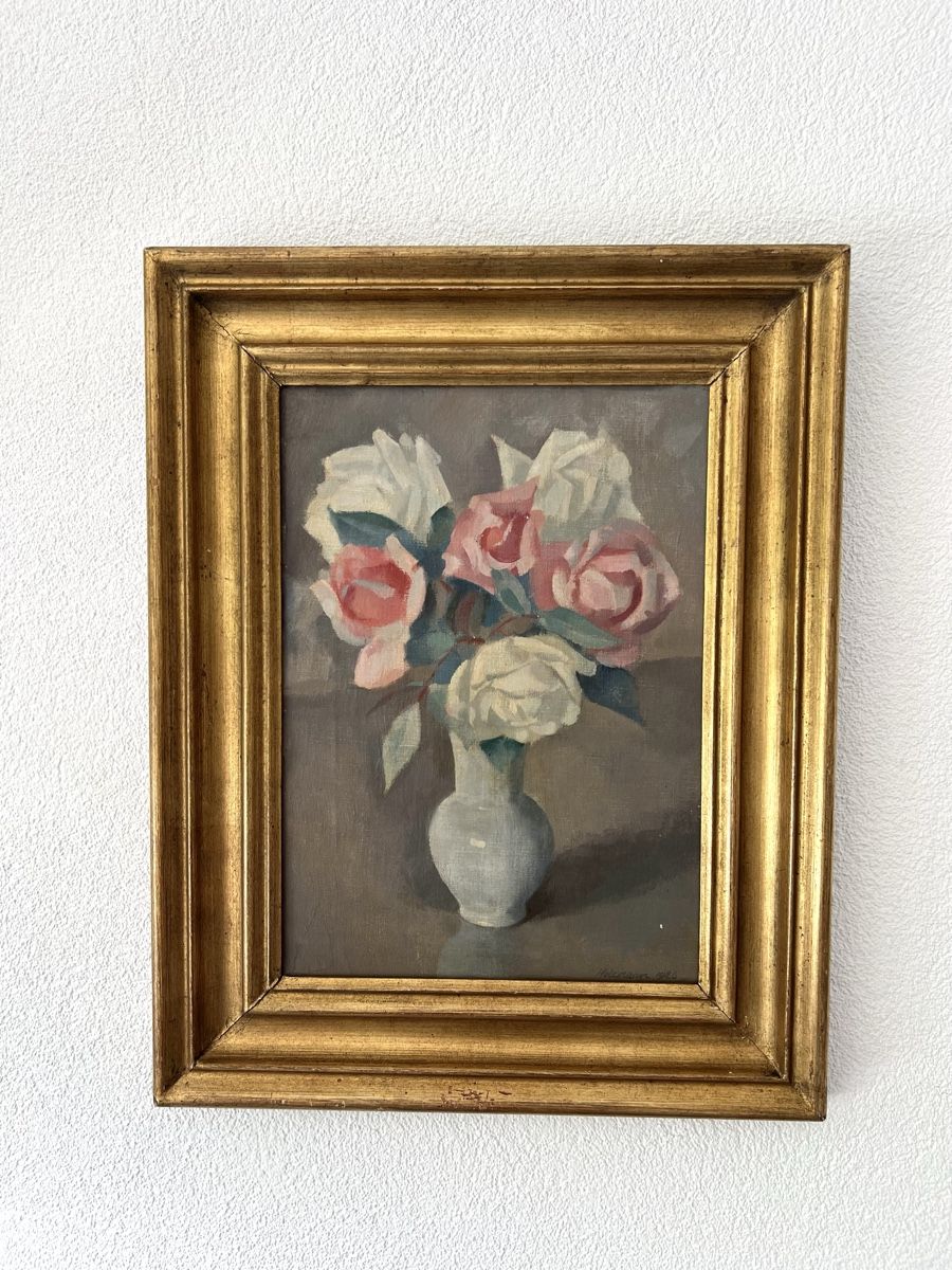 Dipinti: 1920 Original Blumenstillleben Ölgemälde Adolf Holzmann – Usato da Uerikon venduto da Saffagirl 8