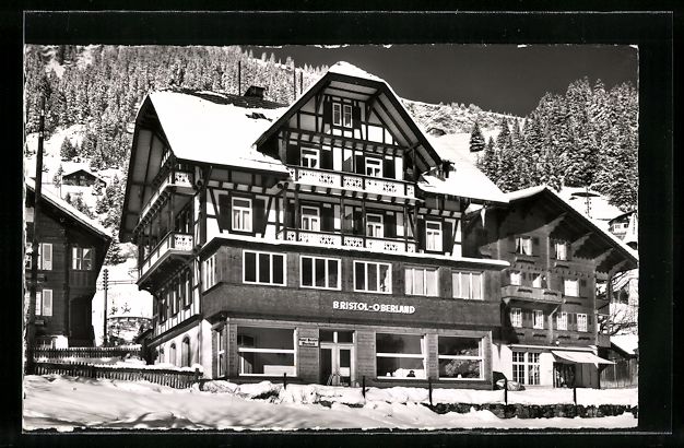 Cartoline postali: AK Adelboden, Hotel Bristol-Oberland – Usato da Berlin venduto da bartko-reher